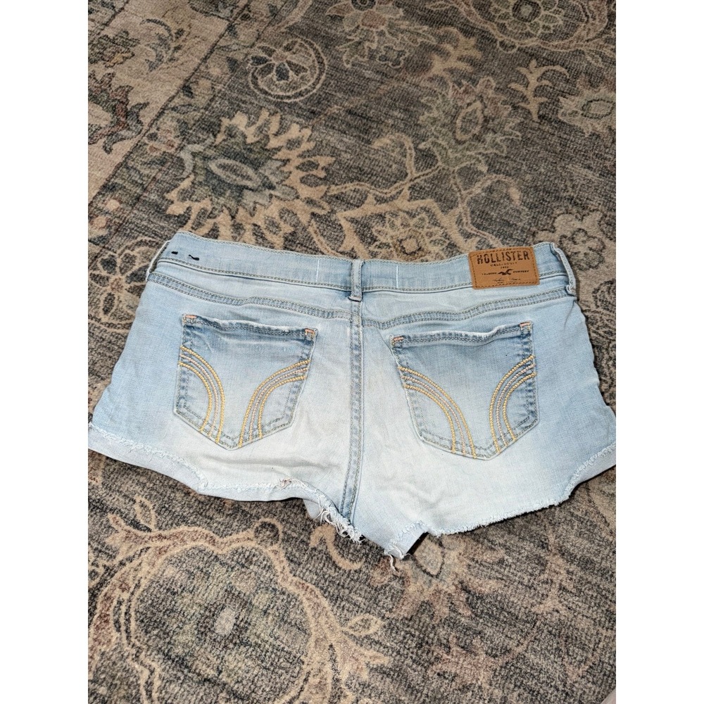 Vintage Y2K Hollister Jean Shorts Micro Low Rise Shorts Denim Light Wash